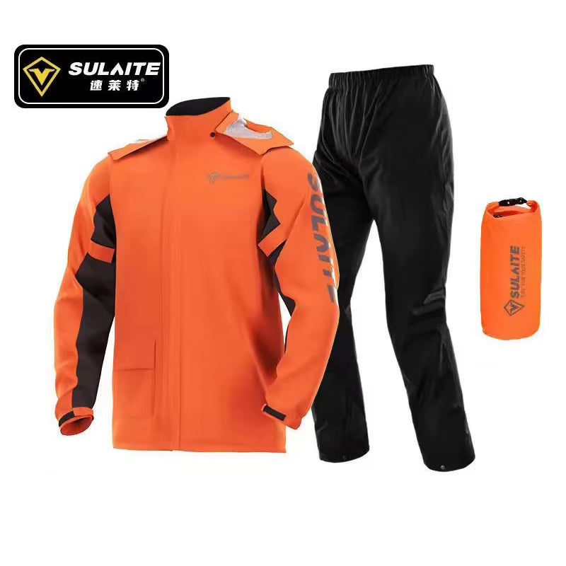Motorcycle Raincoat Waterproof Motorbike Rain Suit Outdoor Riding Full-Body Raincoat Rain Pants Suit Motocross Split Rain Cloth