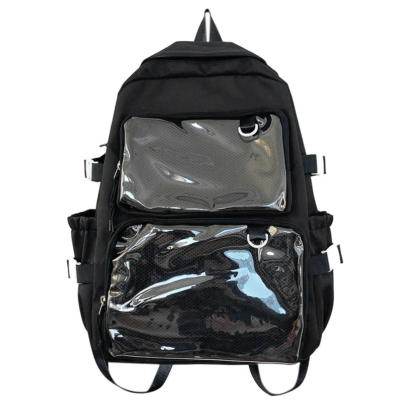 Japanese Style Transparent Ita Bag - Large Capacity Fashion Backpack for Women and College Students, Ideal for Comic Cons and School Use