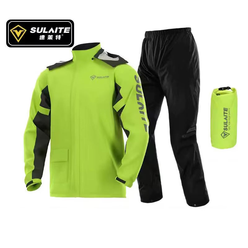 Motorcycle Raincoat Waterproof Motorbike Rain Suit Outdoor Riding Full-Body Raincoat Rain Pants Suit Motocross Split Rain Cloth
