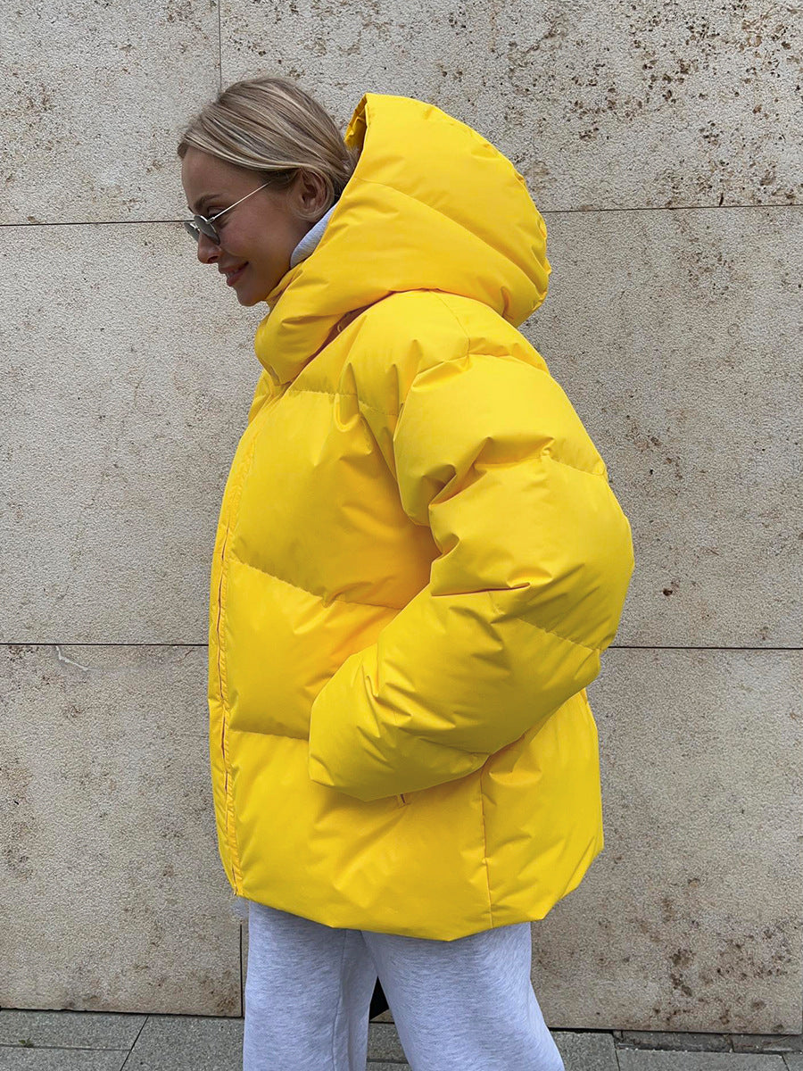 Coat with Removable Hood Cotton Jacket for Winter Warm and Windproof