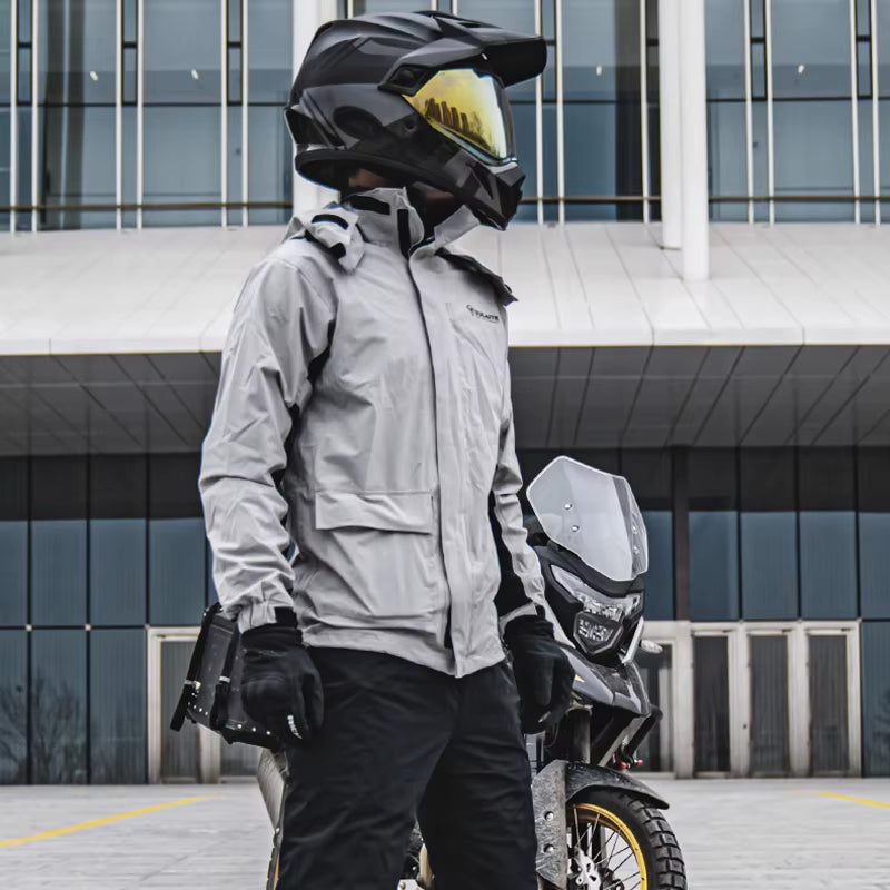 Motorcycle Raincoat Waterproof Motorbike Rain Suit Outdoor Riding Full-Body Raincoat Rain Pants Suit Motocross Split Rain Cloth